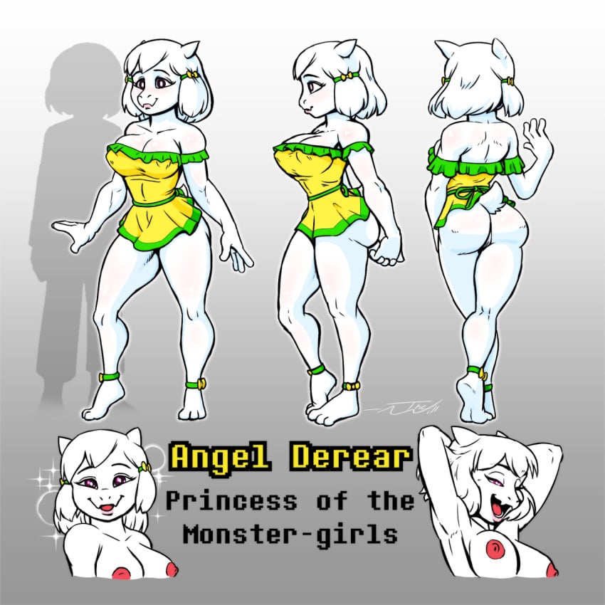 &lt;3_eyes 1:1 1girls 2d 2d_(artwork) 3_toes 4_fingers accessory alternate_universe angel_derear ankle_bracelets anklet anklets anthro anthro_only areola areolae armpits arms_behind_head arms_up asriel_dreemurr ass back_view bare_arms bare_ass bare_breasts bare_legs bare_shoulders bare_thighs barefoot behind_view big_ass big_breasts big_butt black_eyes boss_monster bottomless bottomless_female bovid bow_ribbon breasts bubble_ass bubble_butt busty butt caprine character_sheet chest cleavage clothed clothes clothing color curvaceous curvy curvy_female dat_ass digital_drawing_(artwork) digital_media_(artwork) dress erect_nipples exposed_ass exposed_breasts exposed_pussy exposed_shoulders eyebrows eyelashes fat_ass fat_butt feet female female_asriel female_only fit fit_female front_view full_body fully_clothed fur furry furry_only genitals glistening glistening_body glistening_breasts glistening_butt glistening_eyes goat green_dress half-closed_eyes hands_behind_back hands_behind_head heart heart-shaped_pupils hi_res hips horns hourglass_figure light-skinned_female light_skin lips lipstick looking_at_viewer looking_away looking_to_the_side makeup mammal model_sheet monster monster_girl mostly_nude multicolored_dress multiple_poses multiple_views naked naked_female narrowed_eyes nipple_bulge nipples no_bra no_panties no_underwear nude nude_female one_eye_closed open_mouth open_smile pale-skinned_female pale_skin partially_clothed pink_eyes pink_lipstick pose posing presenting presenting_breasts princess purple_eyes pussy raised_eyebrows rear_view revealing_clothes royalty rule_63 seductive seductive_eyes seductive_look seductive_smile shiny_ass shiny_breasts shiny_skin short_hair short_tail side_view silhouette skimpy skimpy_clothes skimpy_dress slim_waist smile smiling soles solo sparkles standing tail tail_tuft thewill thick_thighs thighs thin_waist tied_hair tight_clothing tight_dress tight_fit tiptoes tongue top_heavy topless topless_female tuft under(her)tail undertale undertale_(series) upper_body white_body white_fur white_hair wide_hips yellow_dress yiff