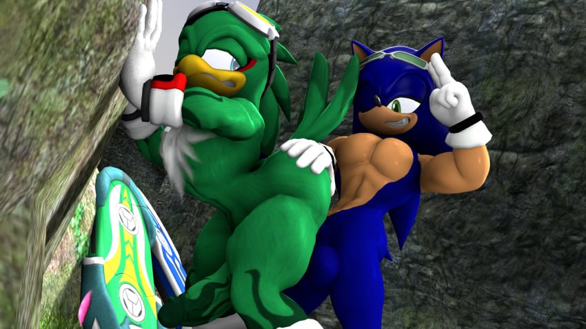 2boys 3d 3d_(artwork) 3d_model gay jet_the_hawk male male/male male_only nackey sonic_(series) sonic_riders sonic_the_hedgehog tagme