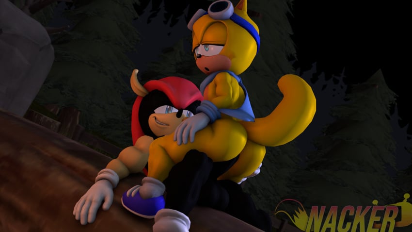 2boys 3d 3d_(artwork) anal anal_sex gay male/male mighty_the_armadillo nackey ray_the_flying_squirrel sonic_(series) tagme