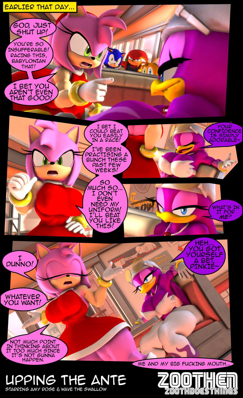 1dickgirl 1futa 1girls 3boys 3d amy_rose anthro comic dickgirl dickgirl/female female furry futanari knuckles_the_echidna male panels sonic_(series) sonic_the_hedgehog source_filmmaker tails wave_the_swallow zoothen