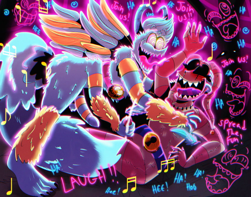 anthro chaos demon dream duo existential_panache_(oc) fluffy handjob hi_res humanoid machroshka male male/male musical_note nightmare penile plushie sex taunting tickle_belt tickle_fetish tickle_torture tickling