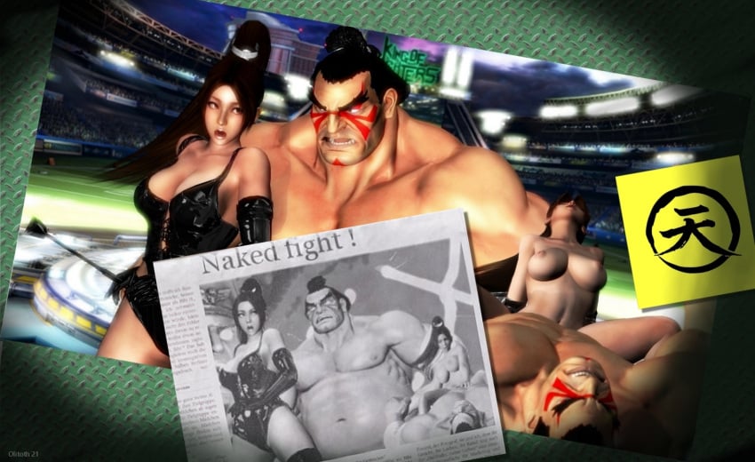 3d edmond_honda king_of_fighters mai_shiranui male/female naked street_fighter