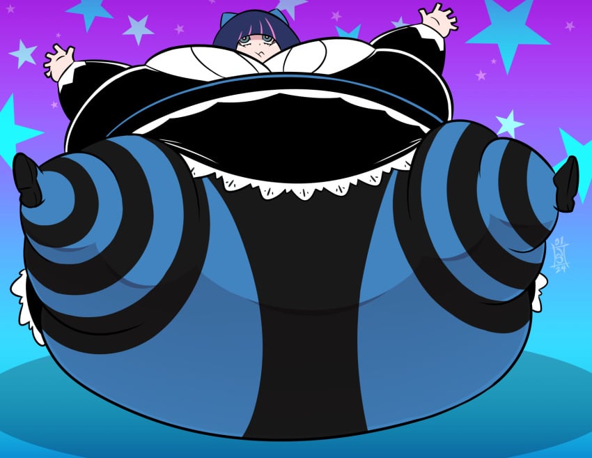 1girls fat fat_arms fat_fetish fell_down goth goth_girl huge_ass huge_belly huge_breasts morbidly_obese panties panty_&_stocking_with_garterbelt ssbbw stocking_anarchy stockings striped_legwear striped_panties wide_hips