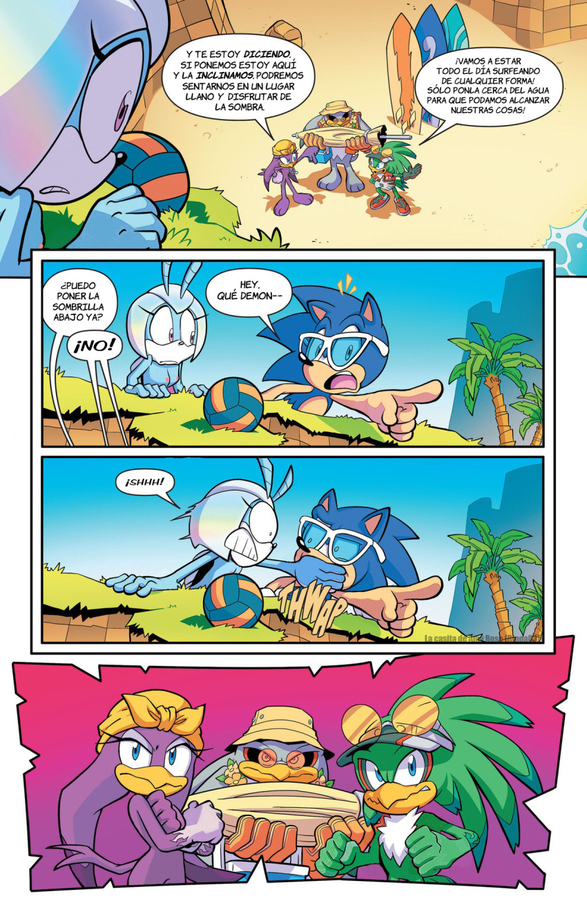 2d casual comic female idw_comics idw_publishing j_nsfw jet_the_hawk jewel_the_beetle male mobian mobian_(species) mobian_beetle sega sonic_(series) sonic_the_hedgehog sonic_the_hedgehog_(comics) sonic_the_hedgehog_(idw) sonic_the_hedgehog_(series) spanish tangle_the_lemur translation_request wave_the_swallow whisper_the_wolf