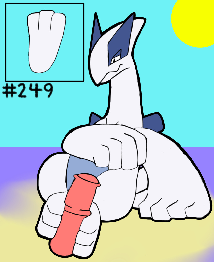 ambiguous_gender digital_media_(artwork) duo erection feet foot_fetish foot_play footjob generation_2_pokemon genitals hashtag hi_res id_number legendary_pokemon lugia male nintendo number penis pokemon pokemon_(species) secretsableye sex toes