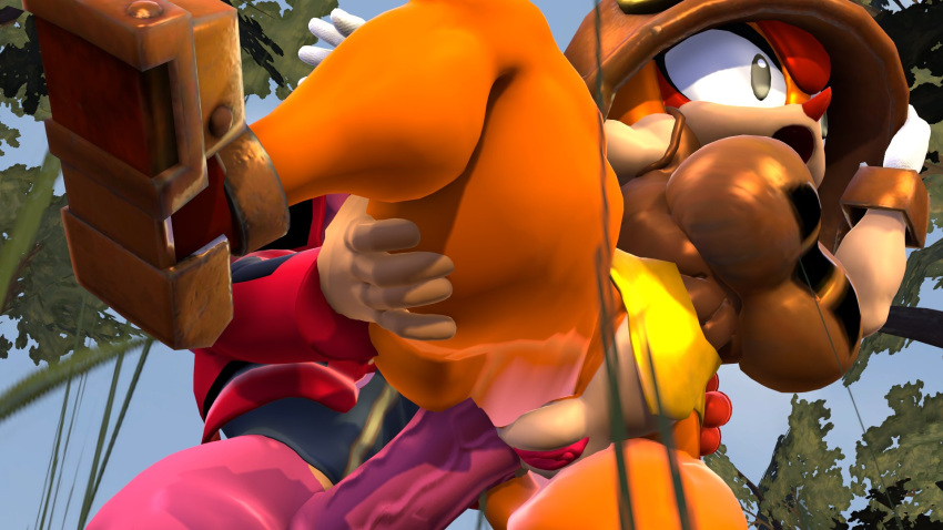 1boy 1girls 3d 3d_(artwork) ace_(blackchaos64) blackchaos64 female male male/female male_penetrating male_penetrating_female pussy sega sonic_(series) sonic_superstars sonic_the_hedgehog_(series) spoilers tagme trip_the_sungazer vaginal_penetration