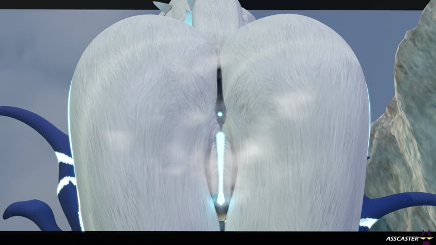 absurd_res ass ass_focus asscaster big_ass big_butt bubble_butt butt_focus close-up female fur genitals glowing glowing_genitalia glowing_markings hi_res huge_ass huge_butt huge_thighs kindred lamb_(league_of_legends) league_of_legends markings musk musk_clouds rear_view riot_games solo tagme thick_thighs white_body white_fur