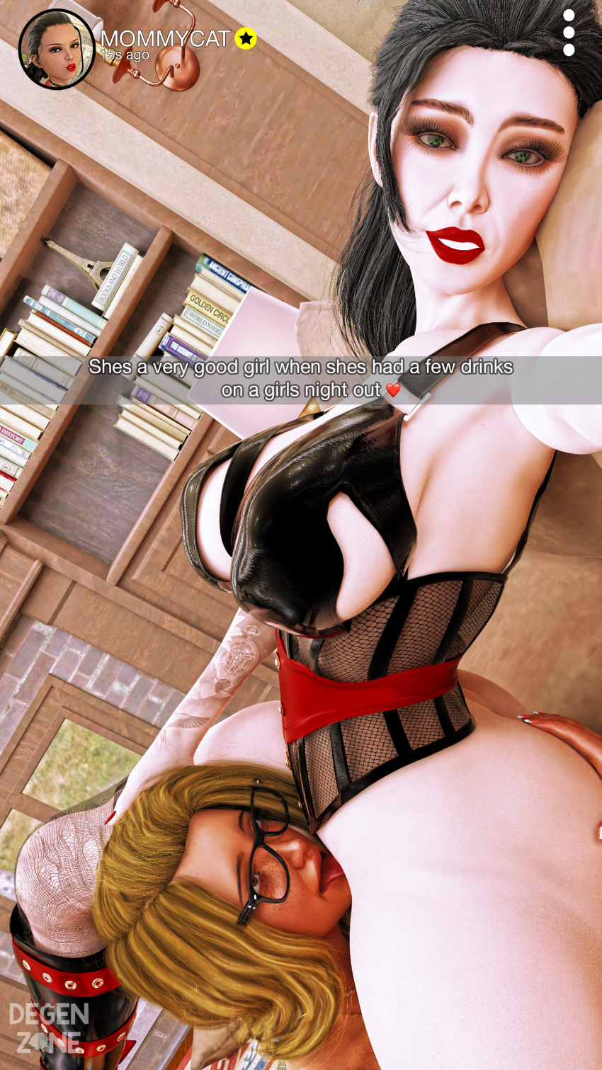 3d 3d_(artwork) big_ass big_breasts black_hair blender blender_(software) blender_cycles blonde_female blonde_hair blonde_hair blonde_hair_female brown_hair brunette_hair catherine_scratch-patrickson cheating cheating_female cheating_wife corset degenzone drunk drunk_sex fingering friends glasses grabbing harness hope_springs leather lesbian_sex licking licking_pussy milf mommy mommy_kink nerdy nerdy_female nopixel oral oral_masturbation oral_sex pale-skinned_female pale_skin ponytail ponytails red_lipstick roleplay roleplay_character tanned tanned_female tanned_skin tongue yuri yuri