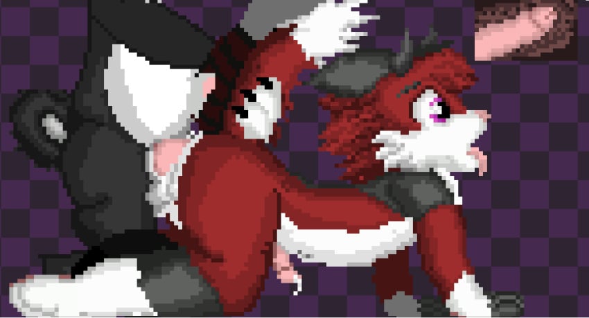 animated anthro avaa_velvet canid canine canis digital_media_(artwork) duo fox genitals male male/male male_penetrated male_penetrating male_penetrating_male mammal michael_chime penetration penis pixel_(artwork) pixel_animation sex simple_background the_shen wolf