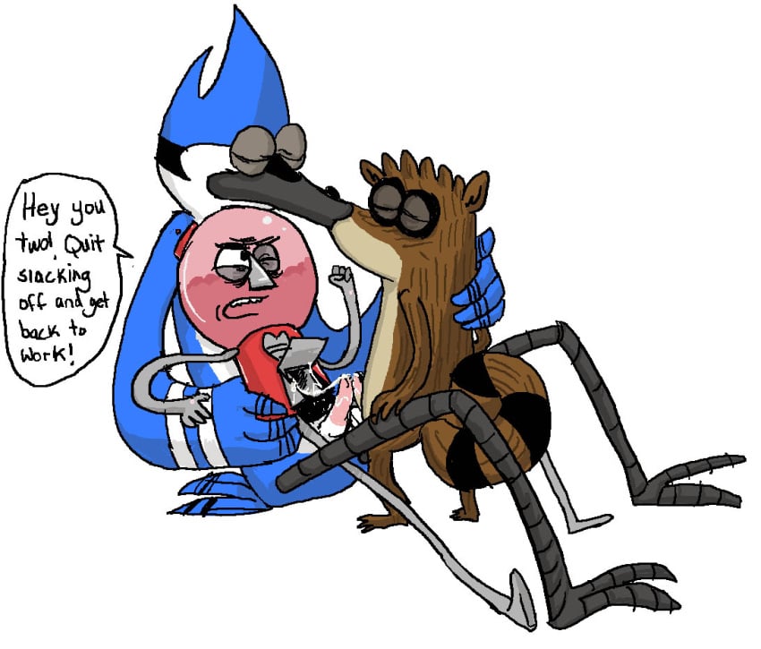 benson gay male mordecai multiple_males regular_show rigby yaoi