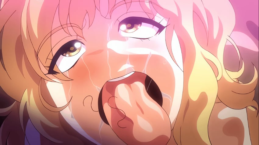 1girls 2d 2d_(artwork) 2d_animation after_rape after_sex ahe_gao ahegao animated blonde_hair blush bukkake cum cum_on_face cumming cumshot ejaculation eyebrows eyelashes female hair hair_in_mouth light-skinned_female looking_pleasured messy_hair murakami_teruaki nightmare_x_deathscythe pale-skinned_female pleasure_face saliva saliva_trail semen stray_pubic_hair tongue tongue_out yellow_eyes