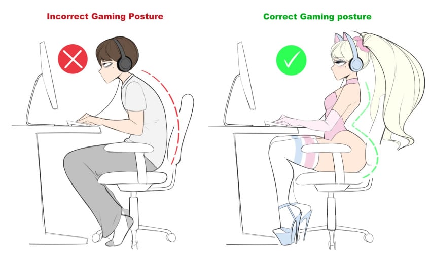 1boy arched_back arm_sleeves ass_expansion before_and_after big_ass blonde_hair brown_hair bubble_butt choker clothed clothing correct_gaming_posture_(meme) crossdressing fat_ass femboy femboy_gamer_(sealguy) femboy_pride_colors feminine_male feminization fully_clothed gamer gamer_boy gaming headphones hi_res high_heels highres human leotard light-skinned_male long_hair male meme mole mole_under_eye partially_clothed platform_heels sealguy short_hair sissy skindentation socks stiletto_heels thick_thighs thighhighs twintails very_high_heels wide_hips wig