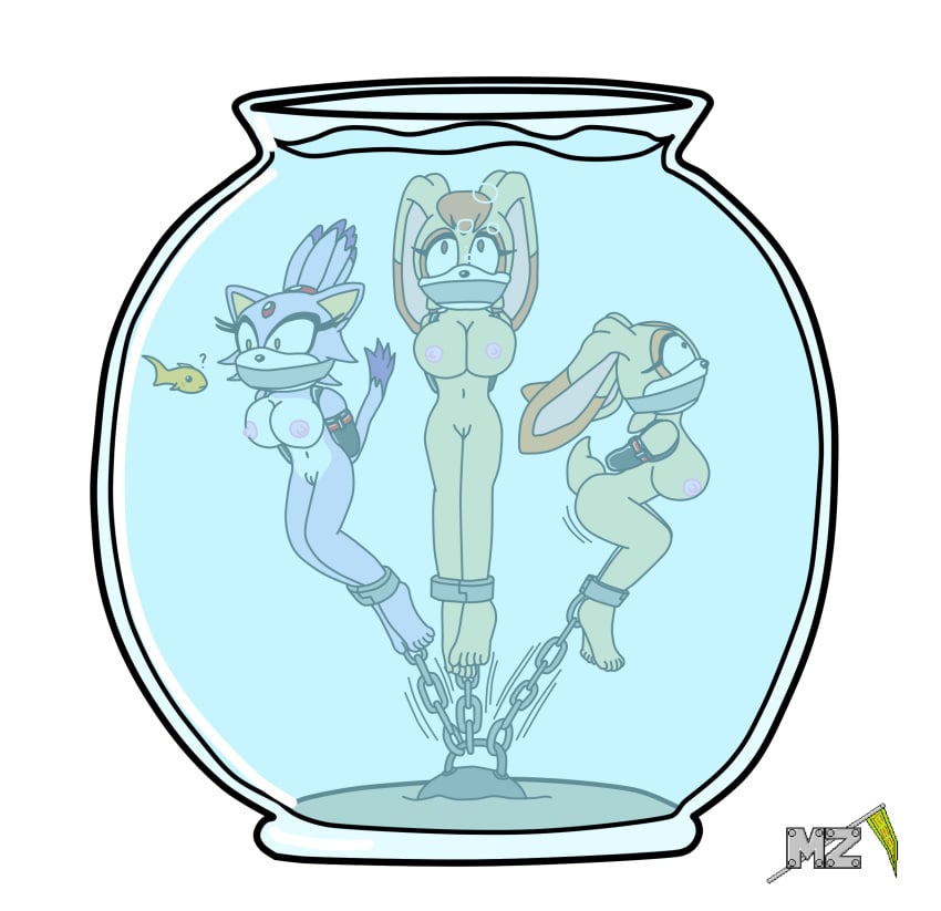 3girls blaze_the_cat bondage chains cream_the_rabbit darksonic250 drowning feline gag girls medium_breasts metalzaki_(artist) multiple_girls peril rabbit sega sonic_(series) sonic_the_hedgehog_(series) tagme underwater vanilla_the_rabbit water women