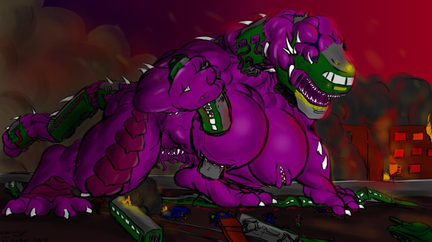 anthro_train bigshow breasts carrionvoy eyeless iron_meat lipple_vore macro monster_train nipple_mouth teeth train vehicle