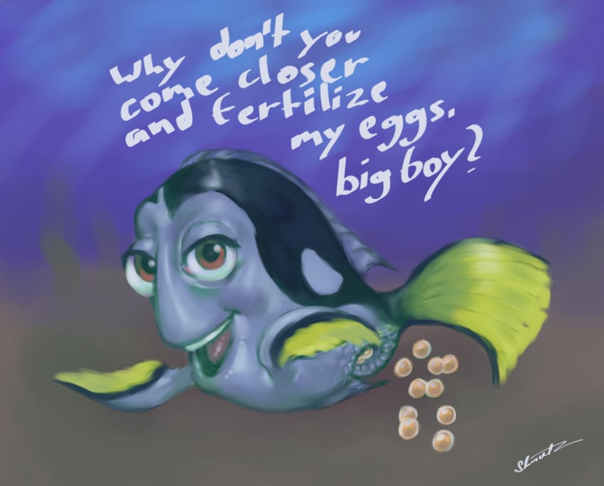 dory_(finding_nemo) feral finding_dory finding_nemo fish fish_eggs spread_pussy tagme what