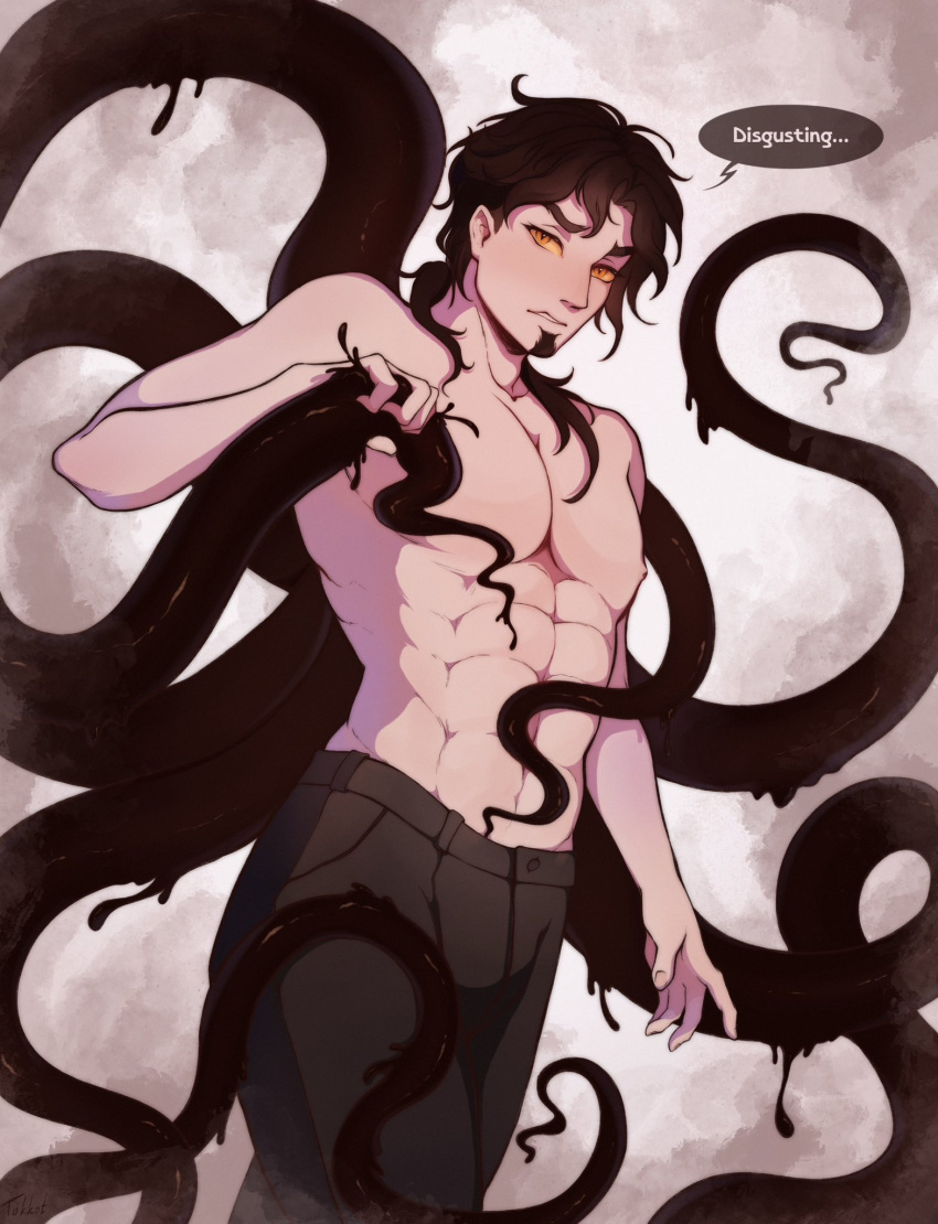 boyfriend_to_death demon highres lucien_rire male_only no_visible_genitalia pinup solo_male tentacle tokkot