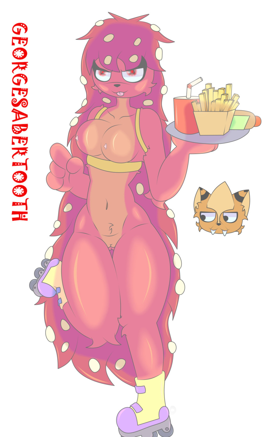 breasts flaky_(htf) food furry georgesabertooth happy_tree_friends pussy roller_skates