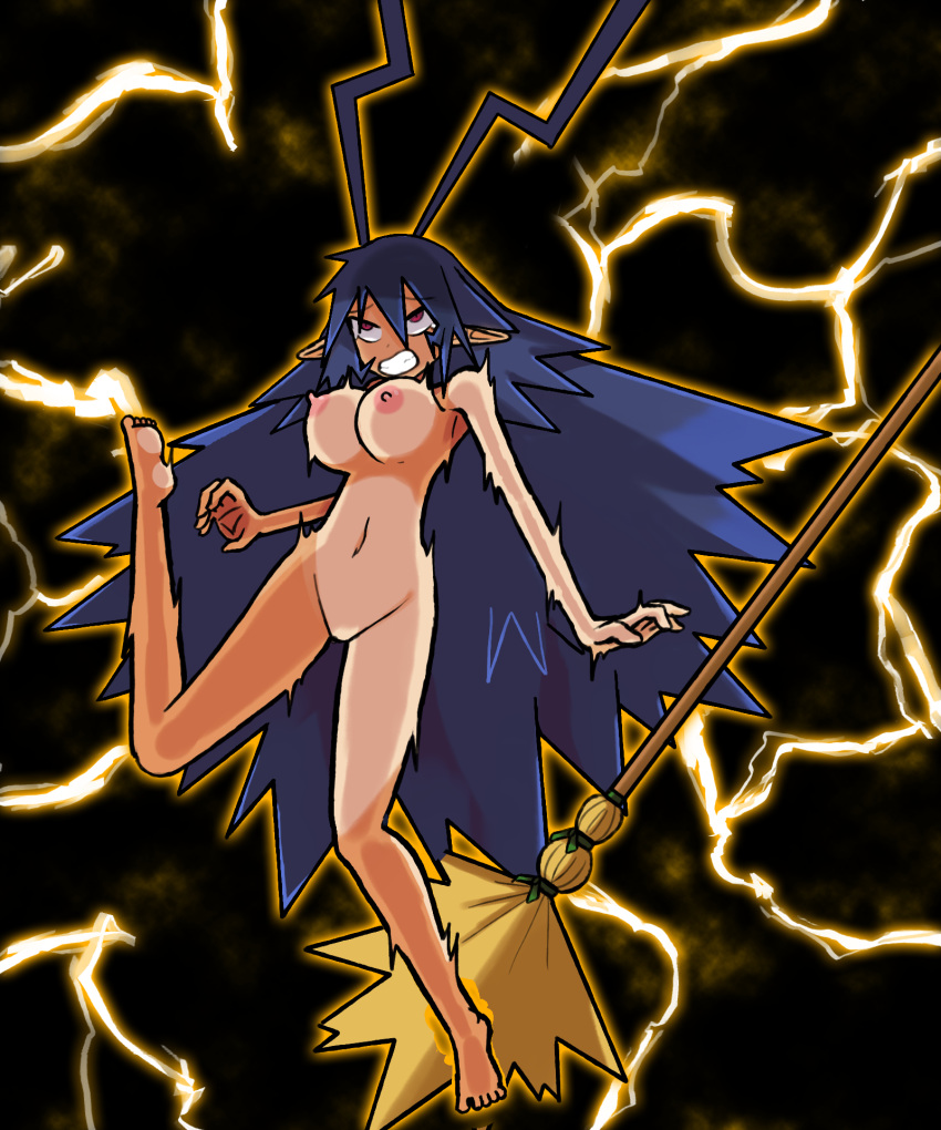 breasts completely_nude completely_nude_female disgaea disgaea_d2 electricity electrocution laharl laharl-chan large_breasts nippon_ichi_software pussy zappy_pappy