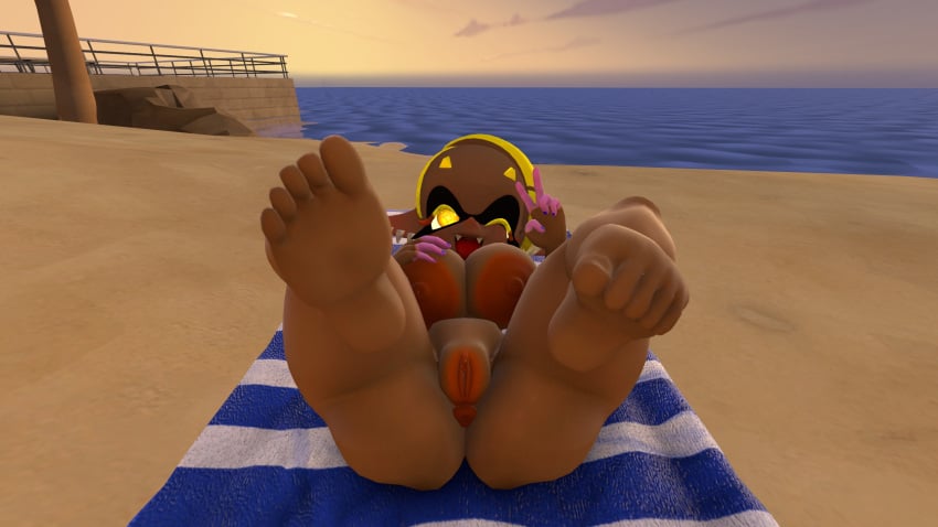 1girls 3d barefoot completely_nude completely_nude_female dark-skinned_female female female_only foot_focus frye_(splatoon) full_body huge_ass huge_breasts naked naked_female nintendo nude nude_female only_female sfm silverade55 solo solo_female source_filmmaker splatoon teasing_viewer