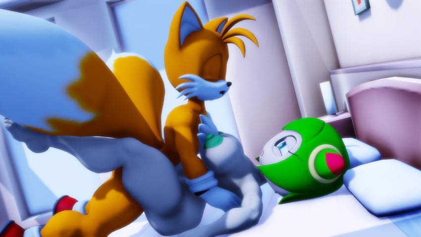 1boy 1girls 3d 3d_(artwork) alien alien_girl anthro areola areolae bed bedroom breasts canon_couple cosmo_the_seedrian female fox furry green_areola green_nipples huge_breasts interspecies male male/female mikumikudance missionary missionary_position mmd nipples nude on_bed plant plant_girl sahanovazamat seedrian sega sex sideboob sonic_(series) sonic_the_hedgehog_(series) sonic_x straight tagme tails vaginal_penetration