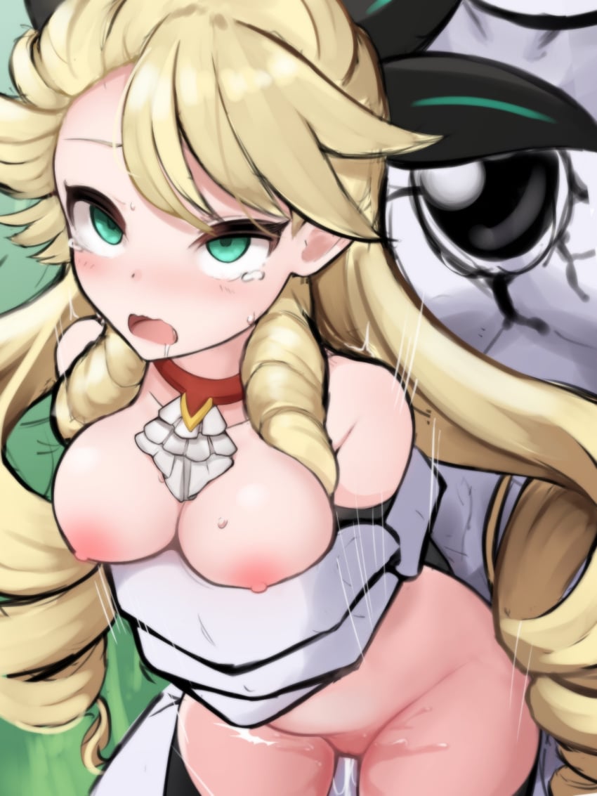 1girls big_breasts black_eye blonde_hair blush breasts broken_rape_victim collar color crying crying_with_eyes_open cum cum_in_pussy cum_inside defeated defeated_heroine drill_hair drooling ear erect_nipples eyes_half_open eyes_rolling_back female gorilla grabbing grabbing_waist grass green_eyes hair hair_on_breasts hair_ornament headgear hi_res human human_cocksleeve interspecies interspecies_domination interspecies_rape interspecies_sex large_breasts larger_male light-skinned_female light_skin living_sex_toy long_hair monster mostly_offscreen_character motion_lines myrcia nipples one-handed_carry open_mouth pounding pussy pussy_juice rape restrained sex significant_size_difference size_difference smaller_female spit stomach_bulge stomach_eye sweat tear the_battle_cats thick_thighs thighhighs thighs tight_grip tsujill vaginal_penetration zero_luza zoophilia