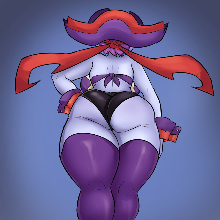 2023 anekoe98 ass bikini_top breasts female female_focus female_only panties pirate pirate_hat purple_body purple_skin risky_boots shantae thick_thighs thighhighs thighs wayforward wide_hips