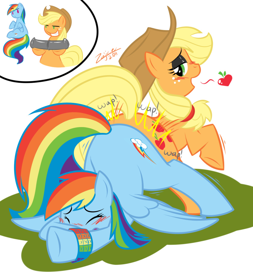 <3 applejack_(mlp) earth_pony equine female female_only feral friendship_is_magic fur multiple_females my_little_pony pegasus pony rainbow_dash_(mlp) straight_hair transparent_background yuri zajice