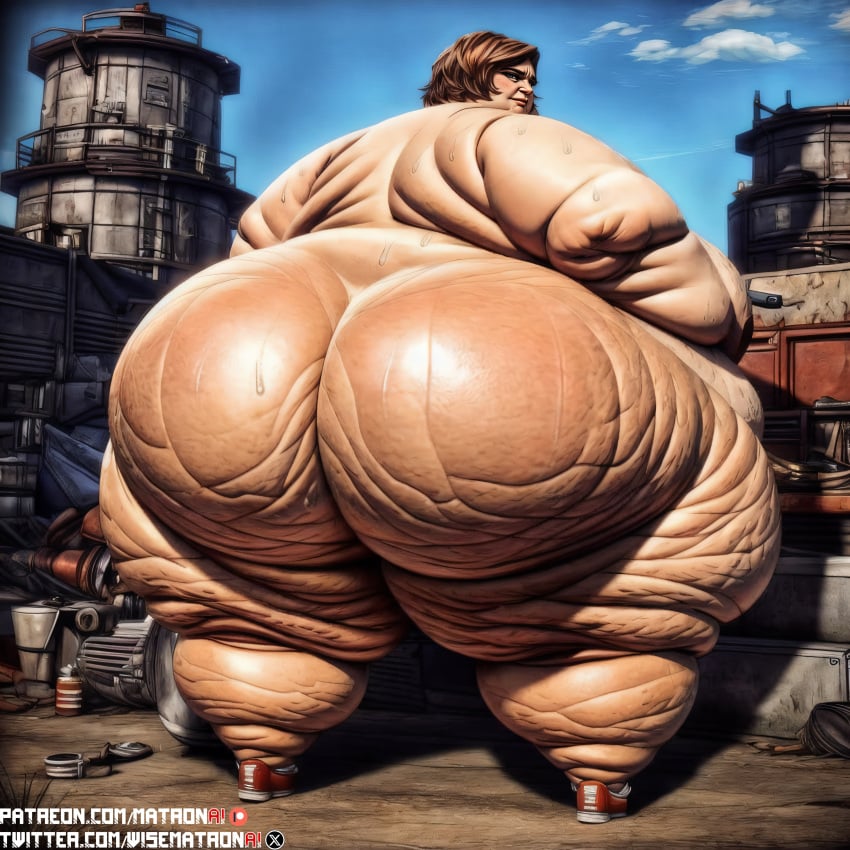 1girls 4k ai_generated areolae ass bbw belly between_breasts big_ass big_butt big_female big_woman borderlands borderlands_2 breasts cellulite ellie_(borderlands) enormous_breasts enormous_thighs fat fat_woman female female_only gearbox_software highres huge_belly huge_breasts huge_butt junkyard large_breasts large_female large_nipples larger_female looking_at_viewer massive_ass massive_belly massive_breasts massive_butt massive_thighs matronai_(artist) morbidly_obese morbidly_obese_female nipples obese obese_female overalls overweight overweight_female patreon patreon_username pinup sagging_breasts solo solo_female ssbbw stable_diffusion sweat sweating twitter_username video_games wide_hips