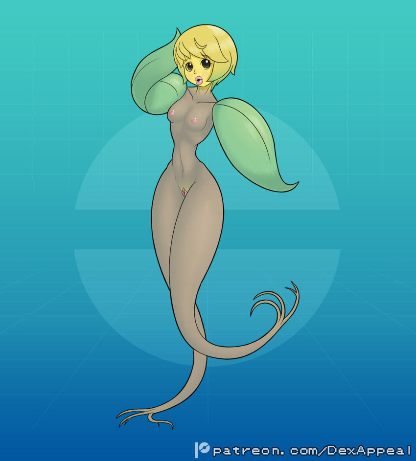 bellsprout dex_appeal full_body labia leaves monster_girl nintendo nipples nude nude_female pink_lips plant_girl pokemon pokemon_(species) pokemorph pussy roots standing thick_lips unusual_anatomy unusual_genitalia