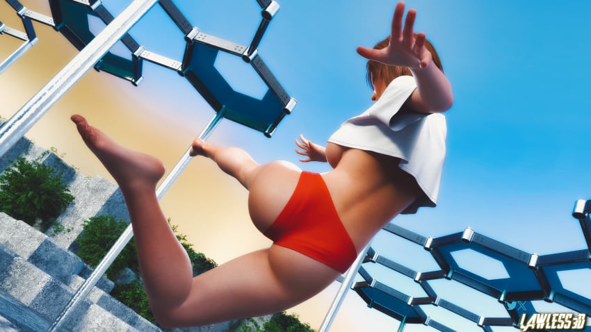 3d asian asian_female athletic athletic_female bare_midriff big_breasts breasts busty crop_top female female_focus female_only hourglass_figure kazama_asuka large_breasts lawless3d navel solo_female tekken tomboy underboob wide_hips