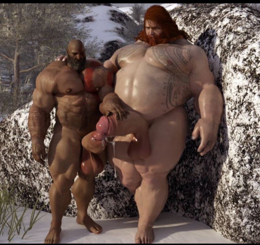 3d artist_request bald bald_male bara beard big_ass big_butt big_penis bubble_ass bubble_butt daddy dilf facial_hair fat_ass fat_butt fat_male gay god_of_war huge_ass huge_butt huge_cock kratos lake male male_focus male_only massive_ass massive_butt mature_male muscular muscular_arms muscular_ass muscular_back muscular_legs muscular_male muscular_thighs nude older_male penis red_hair solo_male thick_ass thick_thighs thor_(god_of_war) water white_markings