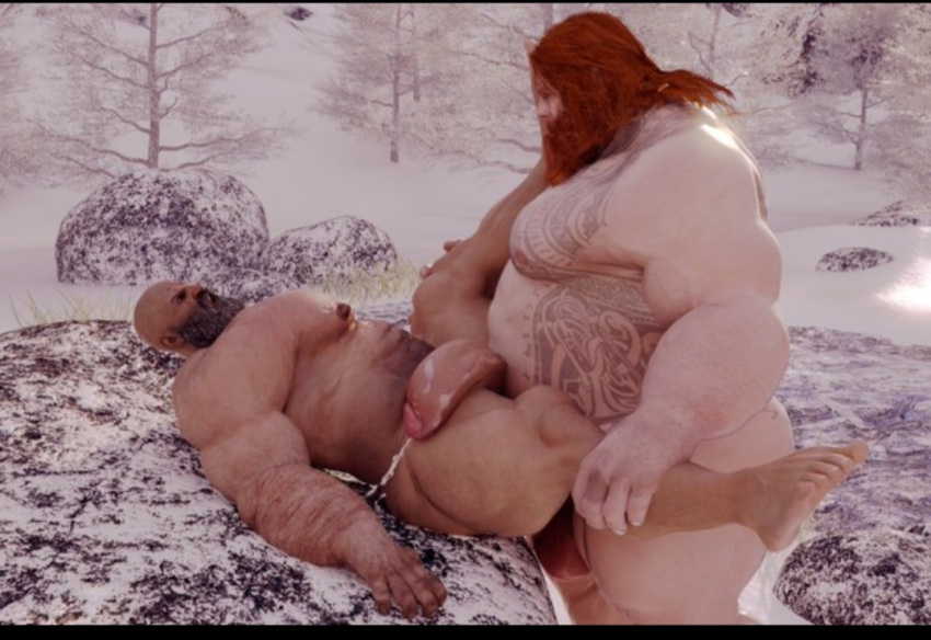 anal_sex bald bald_man bara beard big_ass big_butt bubble_ass bubble_butt daddy dilf facial_hair fat fat_ass fat_butt fat_man gay gay_sex god_of_war huge_ass huge_butt kratos lake legs_apart legs_grab legs_held_open legs_open legs_spread male/male male_focus male_only mature_male muscular muscular_arms muscular_ass muscular_back muscular_legs muscular_male muscular_thighs nude obese obese_male older_male overweight red_hair solo_male thick_ass thick_thighs thor_(god_of_war) water white_markings