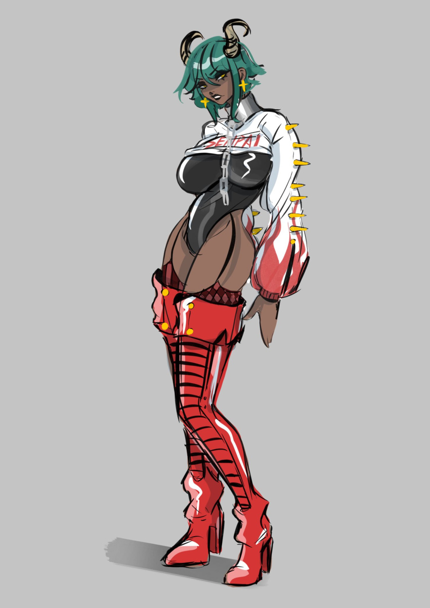 bimbo eve_(majorspacegoat) high_heel_boots high_heels majorspacegoat scrapped_design slutty_outfit tagme