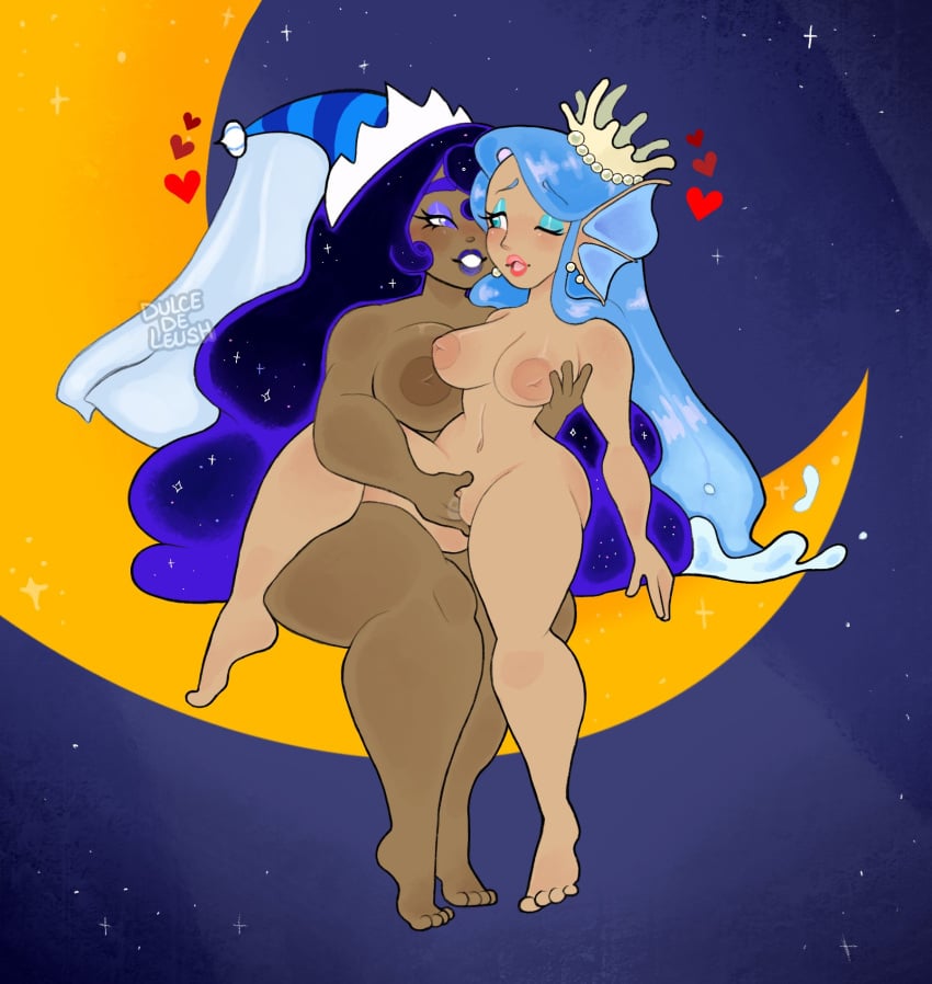 cookie_run dulcedeleush moonlight_cookie sea_fairy_cookie wholesome yuri