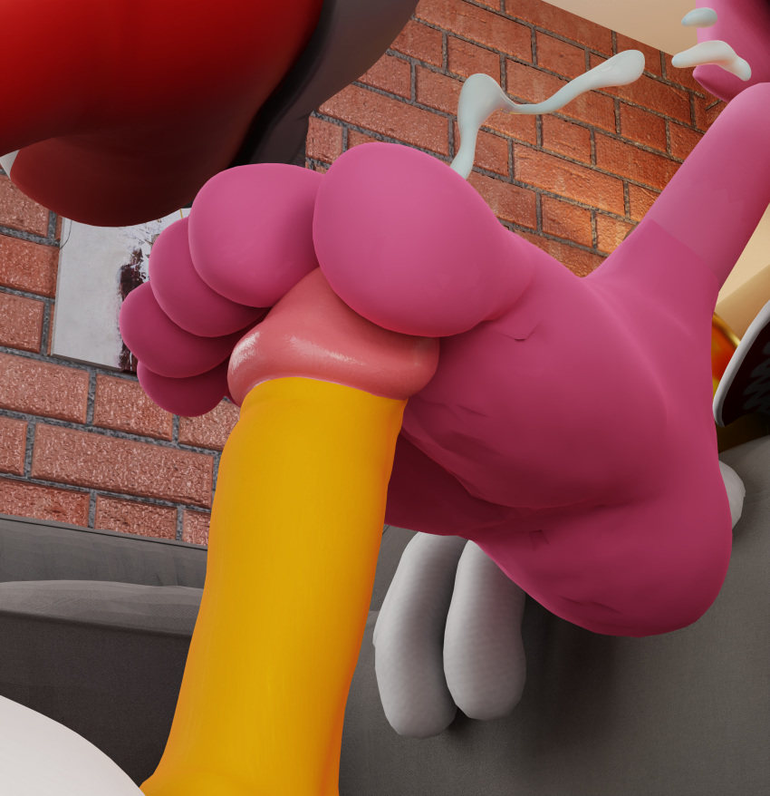 1boy 1female 1girls 1male 3d 3d_(artwork) 5_toes amy_rose cum female footjob jony1991 male miles_prower penis soles sonic_(series) tails toes