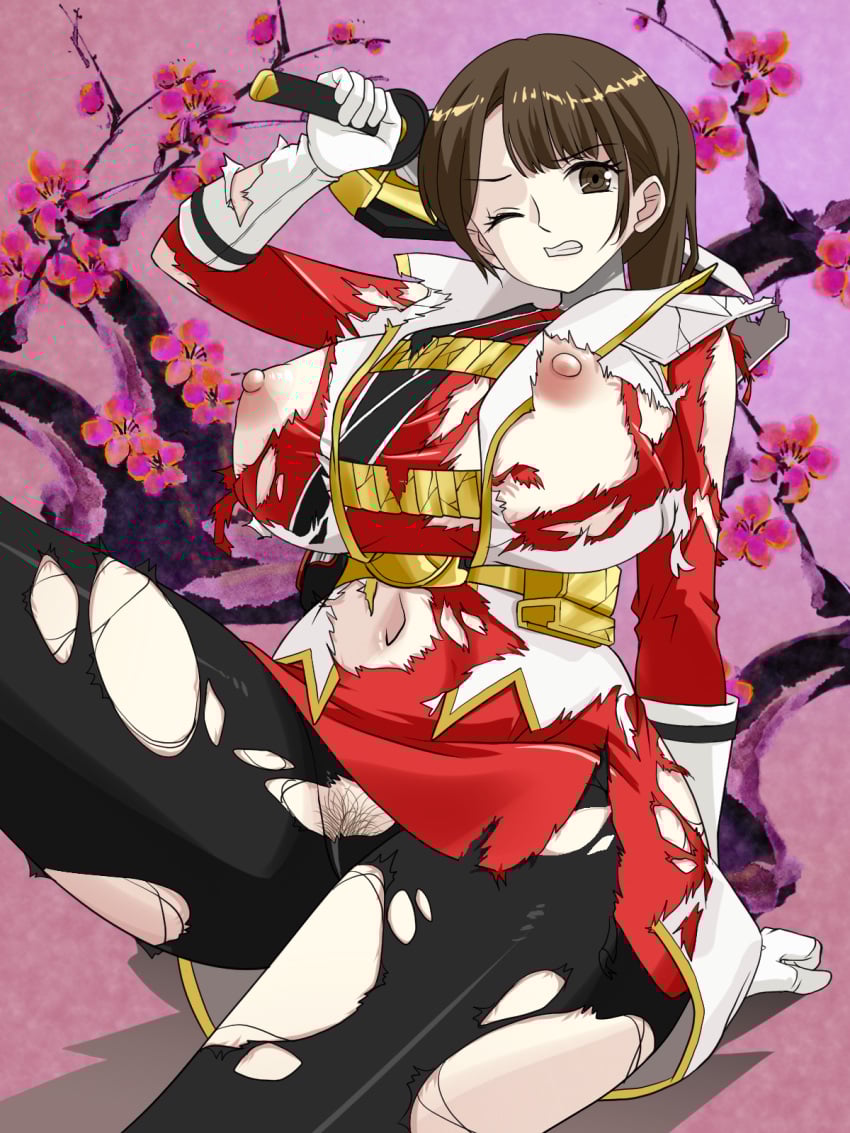 asian asian_female breasts heroine karou_shiba large_breasts milf nipples pubic_hair samurai samurai_sentai_shinkenger shinken_princess_red shinken_red skirt super_sentai superheroine thick_thighs thighs unmasked voluptuous voluptuous_female