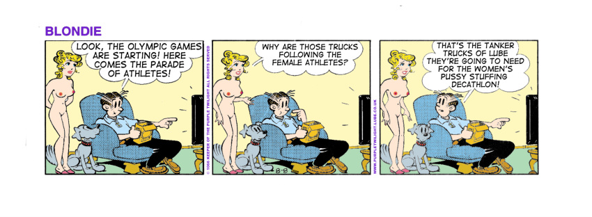 blondie_(comic) blondie_bumstead clothing comic_strip dagwood_bumstead edit female human tagme