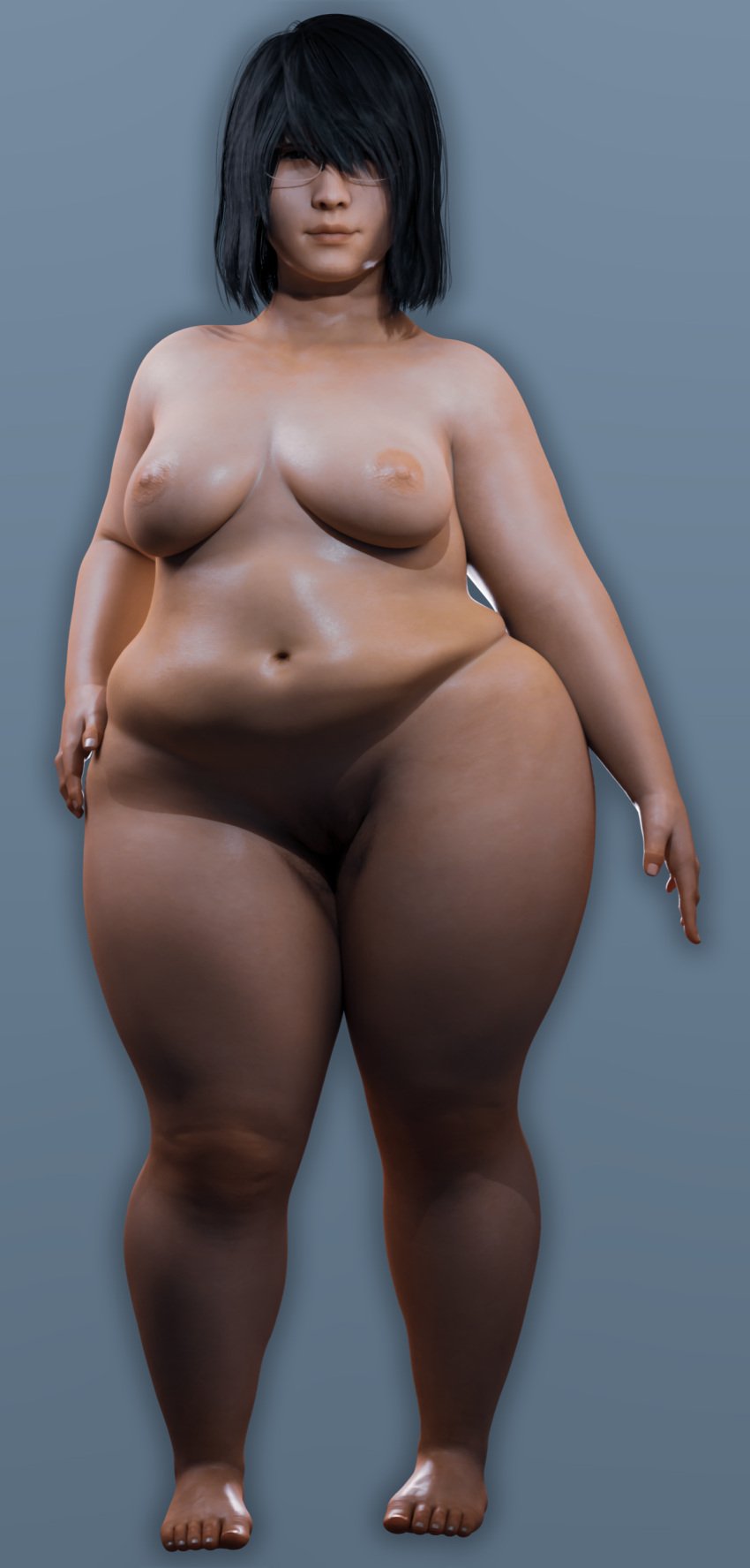 3d chubby chubby_female judge_eyes overweight overweight_female ryuu_ga_gotoku saori_shirosaki