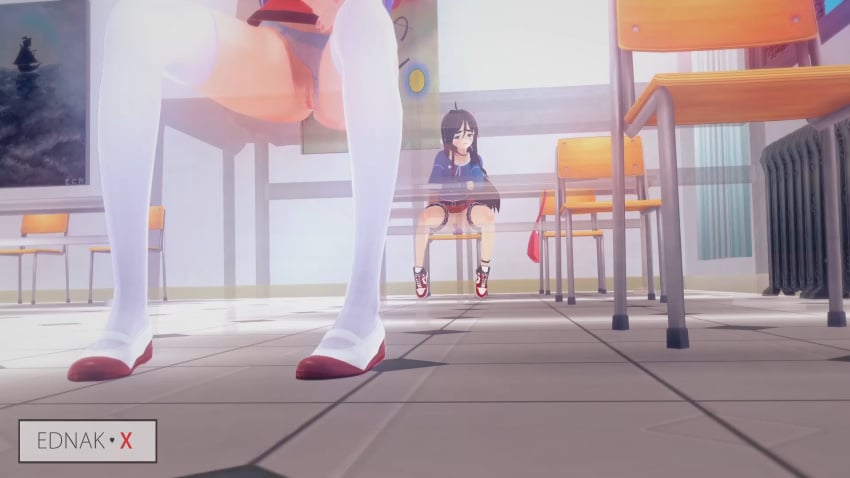 3d anime artist_request black_hair character class classroom classroom_desk cute ednak-x(artist) girl hentai horny koikatu long_hair movie naked original original_character school schoolgirl shy skirt small_tits sophia teenager thin under_desk under_the_table university wet_pussy