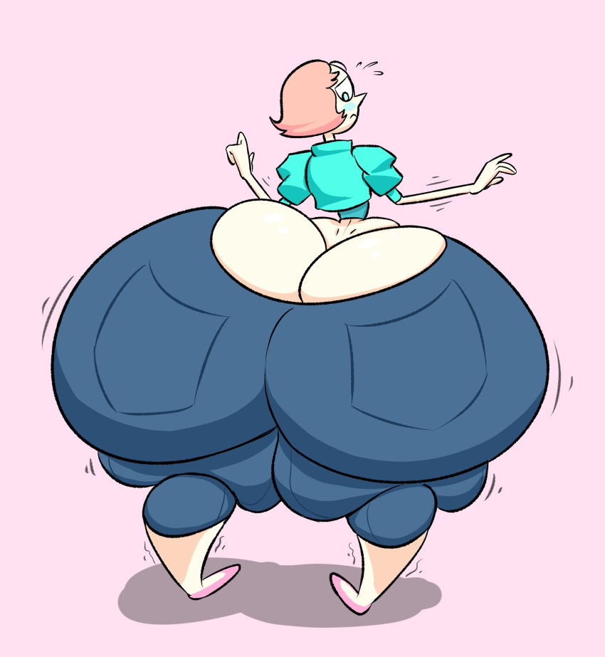 1girls ass ass_body ass_cleavage blush bottom_heavy butt_crack cartoon_network cgkey1 embarrassed fat_ass fat_thighs female gem_(species) gigantic_ass huge_ass hyper_ass jeans large_thighs massive_ass milf mom_jeans pearl_(steven_universe) steven_universe thighs