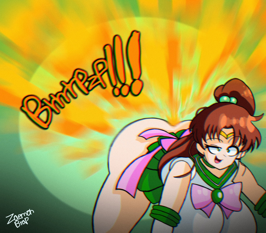 big_ass big_breasts big_butt bishoujo_senshi_sailor_moon brown_hair clothing fart fart_cloud fart_fetish farting fat_ass gas gassy gassy_female huge_ass huge_butt large_breasts magical_girl makoto_kino sailor_jupiter skirt smelly stinky thick_thighs zaemonbrap