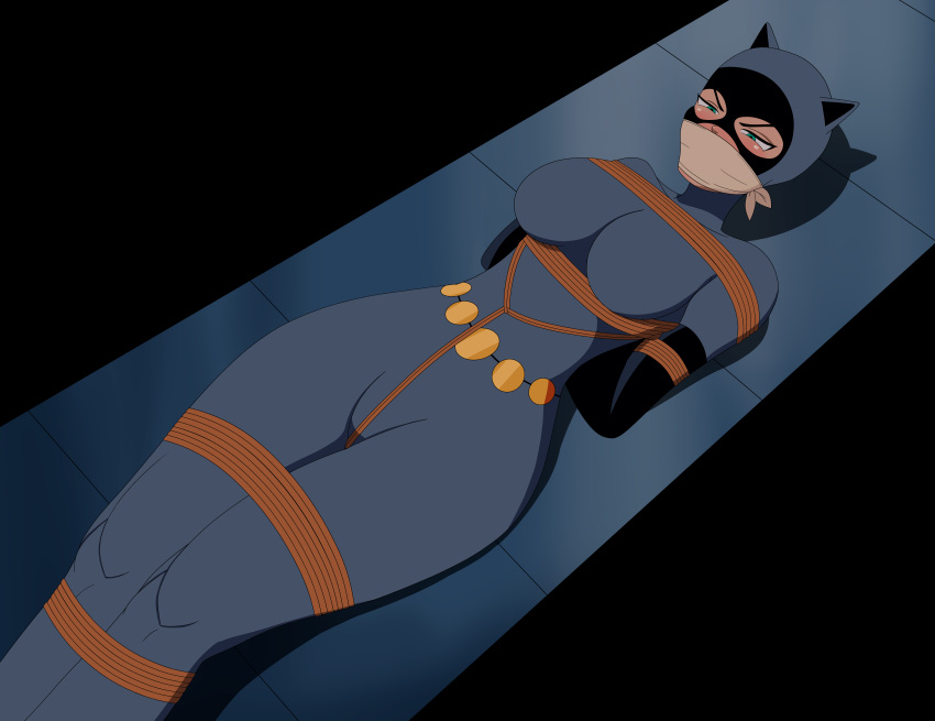 batman:_the_animated_series batman_(series) bennypaan bondage catwoman catwoman_(dcau) dc dc_comics dcau gag gagged restrained rope_bondage selina_kyle