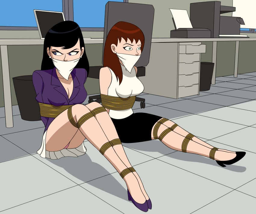 bennypaan bondage breasts dc_comics dcau gag gagged lana_lang lana_lang_(dcau) lois_lane lois_lane_(dcau) office restrained rope_bondage superman:_the_animated_series superman_(series)