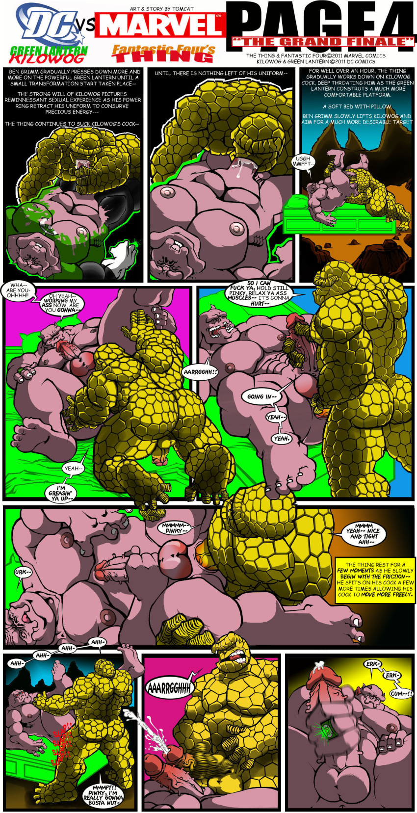 2011 absurd_res alien anal anal_sex balls bodily_fluids bolovaxian clothing comic cum cumshot duo ejaculation elemental_creature elemental_humanoid fellatio gay genital_fluids genitals hi_res humanoid humanoid_genitalia humanoid_penis kilowog male male/male marvel masturbation mineral_fauna mineral_humanoid nude oral orgasm orgasm_face penetration penile penile_masturbation penile_penetration penis penis_in_ass rock rock_creature rock_humanoid sex speech_bubble the_thing_(marvel) tomcat_(artist) undressing