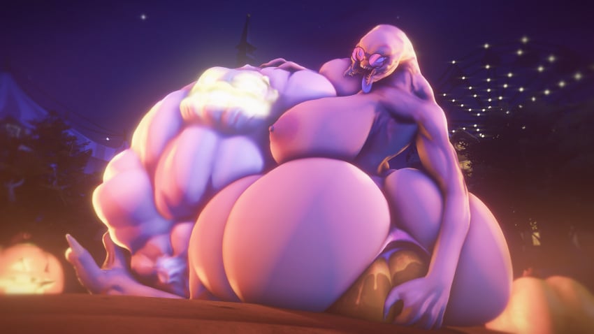 16:9 2023 3d_(artwork) alien anal anal_sex ass belly belly_expansion big_belly big_breasts big_butt breasts detailed_background digital_media_(artwork) expansion eyewear female female_sangheili food fruit glasses halloween halo_(series) hi_res holidays humanoid jack-o'-lantern lustful_zen microsoft nude object_in_ass object_vore penetration plant pumpkin purple_eyes sangheili smug solo source_filmmaker stomach_bulge tongue veem vore widescreen xbox_game_studios