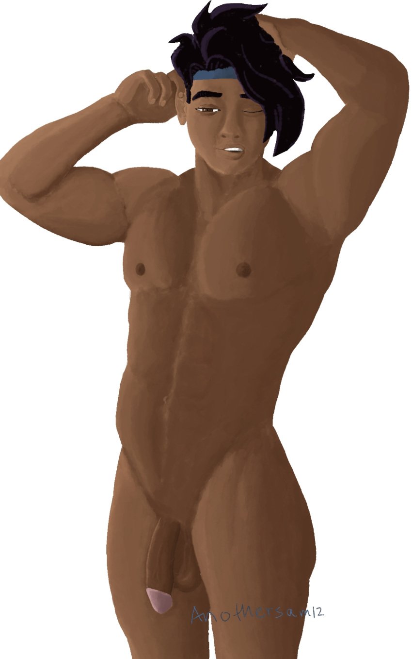 1boy abs anothersam12 armpit armpits big_breasts black_hair brown_eyes dark-skinned_male dark_nipples dark_penis dark_skin desi fat_ass fat_butt flaccid flaccid_penis foreskin headband indian indian_male long_hair male male_only marvel marvel_comics muscles muscular muscular_male naked naked_male nude nude_male pavitr_prabhakar solo solo_focus solo_male spider-man spider-man:_across_the_spider-verse spider-man:_into_the_spider-verse spider-man_(series) spider-man_india uncut uncut_penis veiny_penis