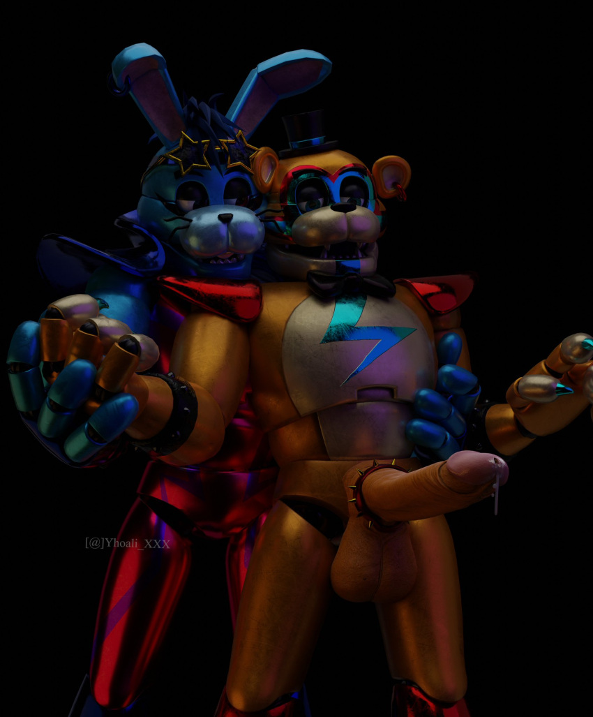 2023 2boys 3d 3d_(artwork) animatronic anthro anthro_focus anthro_on_anthro anthro_only anthro_penetrated anthro_penetrating anthro_penetrating_anthro anthrofied bear big_balls big_cock big_penis big_testicles black_nose bodypaint bow_tie bowtie bracelet bracelets claws cock_ring digital_media_(artwork) duo duo_focus ear_piercing ear_ring erect_penis erection facepaint finger_claws five_nights_at_freddy's five_nights_at_freddy's:_security_breach foreskin foreskin_folds from_behind from_behind_position gay glamrock_bonnie_(fnaf) glamrock_freddy_(fnaf) glans glasses glasses_on_forehead hair half-closed_eyes hand_on_chest headgear headwear holding_hand humanoid_genitalia humanoid_penis lagomorph lagomorph_humanoid leporid leporid_humanoid long_ears long_penis machine male male/male male_anthro male_focus male_only penis penis_focus penis_out pierced_ears piercing precum precum_drip precum_on_penis rabbit rabbit_humanoid retracted_foreskin robot scottgames short_hair shoulder_pads spiked_bracelet steel_wool_studios sunglasses top_hat urethra ursid ursid_humanoid yhoali_xxx