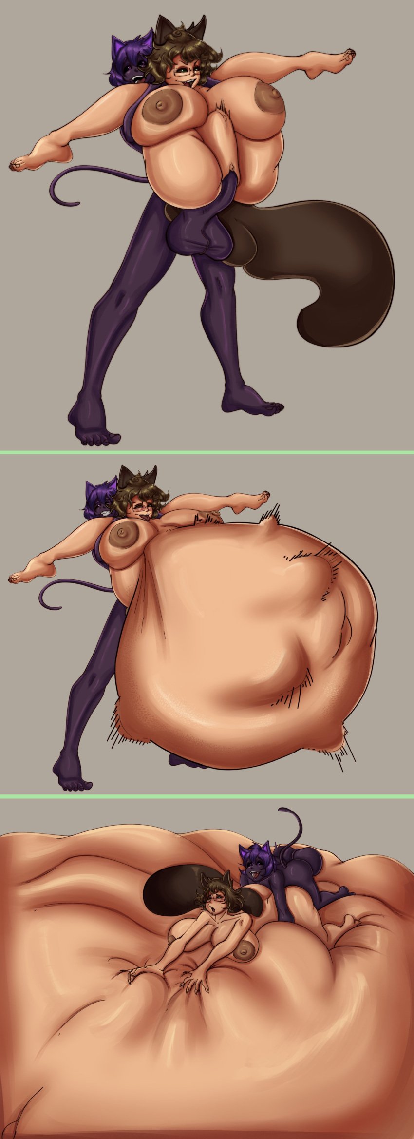 1boy 1girls belly_bigger_than_body big_ass big_breasts bigger_than_canvas cum cum_inside cumflated_belly cumflation cumming excessive_cum full_nelson furry huge_breasts hyper hyper_belly hyper_cumflation immobile inflation meat_wall_(body_type) multiple_images octostripe tagme too_big_to_move