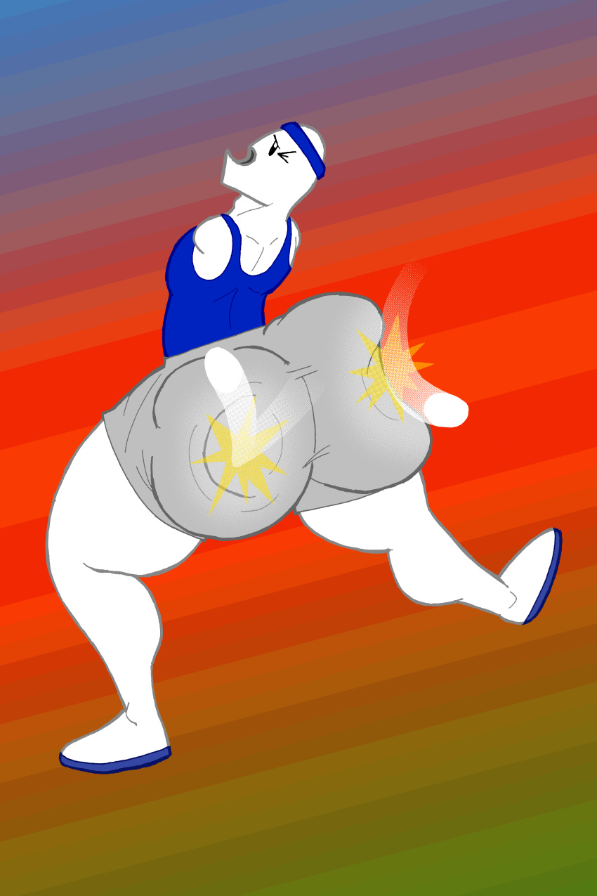 big_butt headband homestar_runner spanking wrestling_outfit