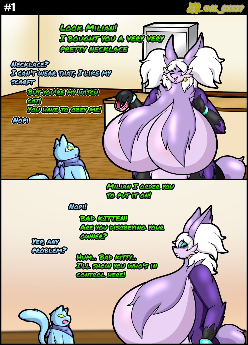 al_gx big_ass big_breasts braixen breasts_bigger_than_head comic covered_nipples delphox female huge_ass huge_breasts hyper_breasts legendary_pokemon mew nintendo nude opal_(al_gx) page_1 pokemon pokemon_(species) small_dom_big_sub